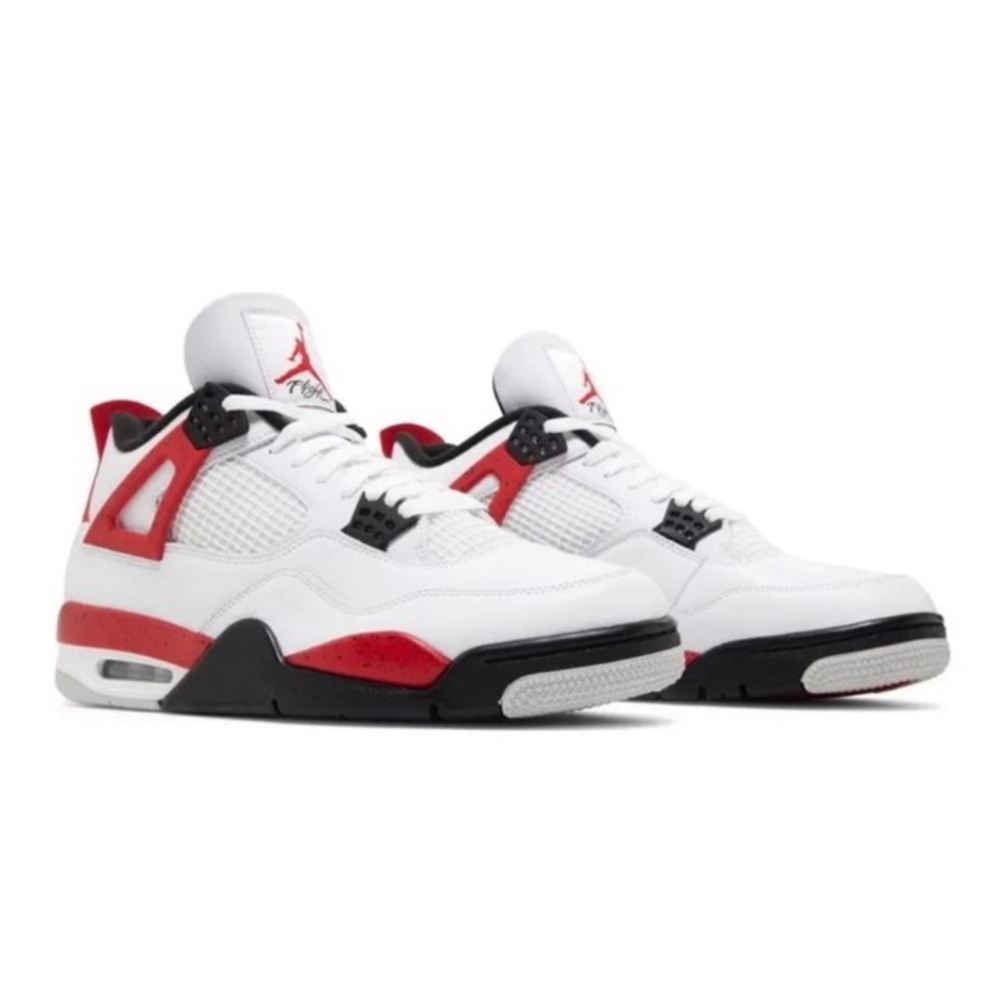 NWB Nike Sir Jordan 4 Retro Red Cement White Black DH6927-161 Men’s Size 9.5